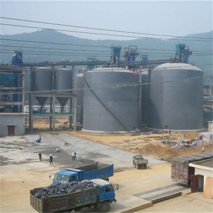 红河水泥钢板仓2座3000吨青岛项目进入施工